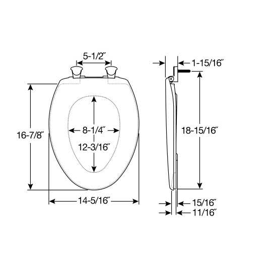 Bemis 7300EC 000 Elongated Plastic Toilet Seat - Cheap Fitting