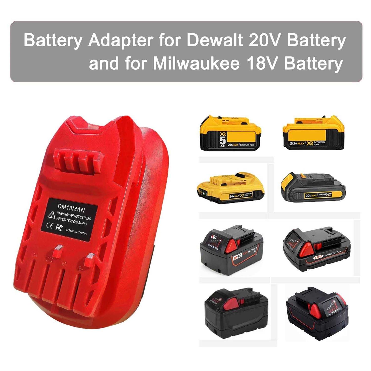 TPDL Adapter for Craftsman V20 Cordless Tools for DeWalt 20V for Milwaukee M18 Lithium Battery Convert to for Craftsman New 20V Power Tool - Cheap Fitting