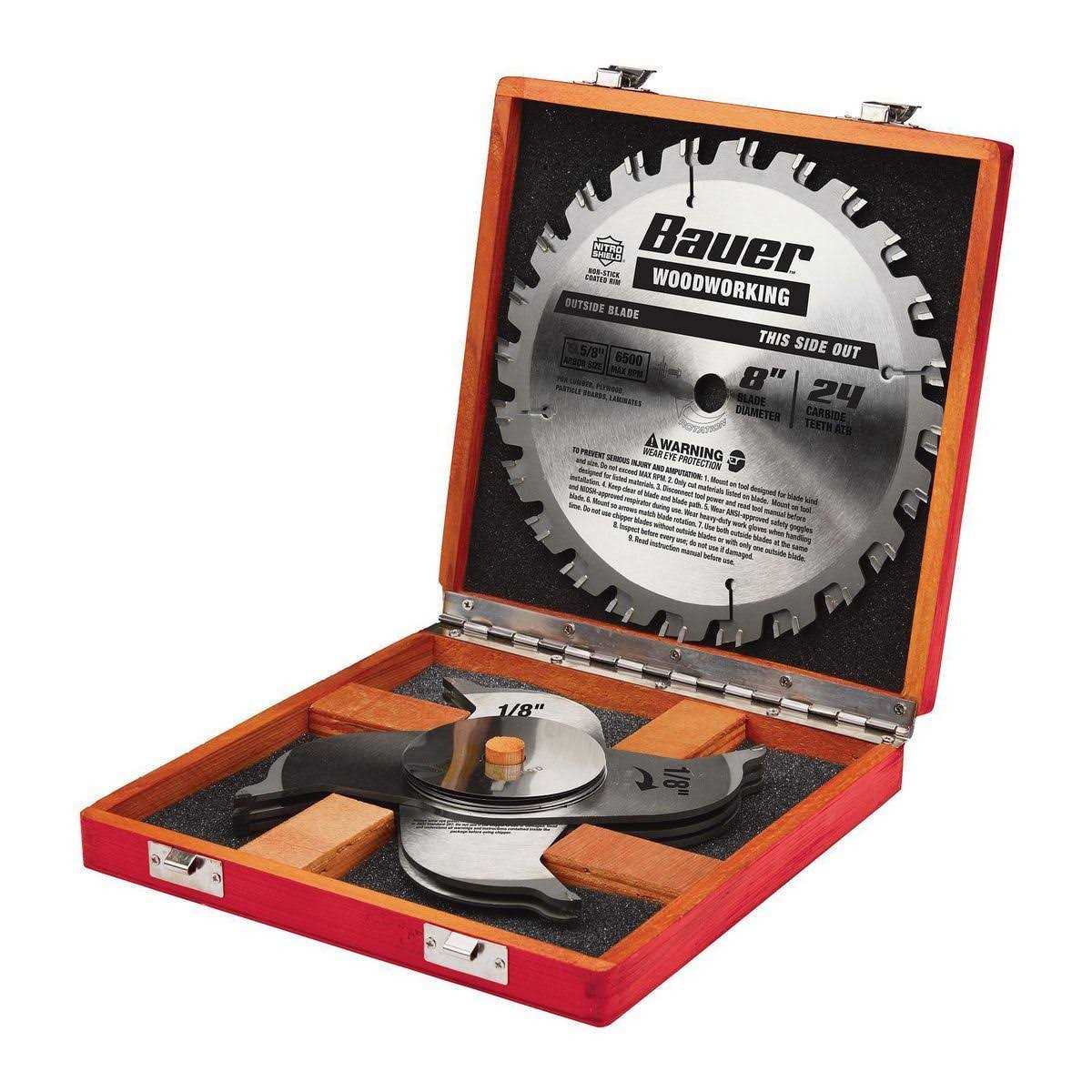 Bauer 8 in. 24T Dado Circular Saw Blade Set - Cheap Fitting