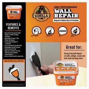 Gorilla Wall Repair Spackling & Primer - Cheap Fitting