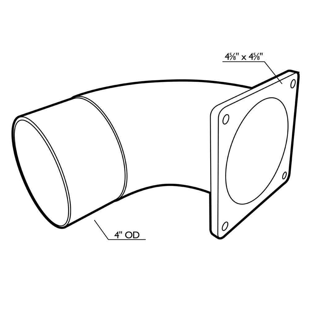 4 in Elbow with Flange - Cheap Fitting