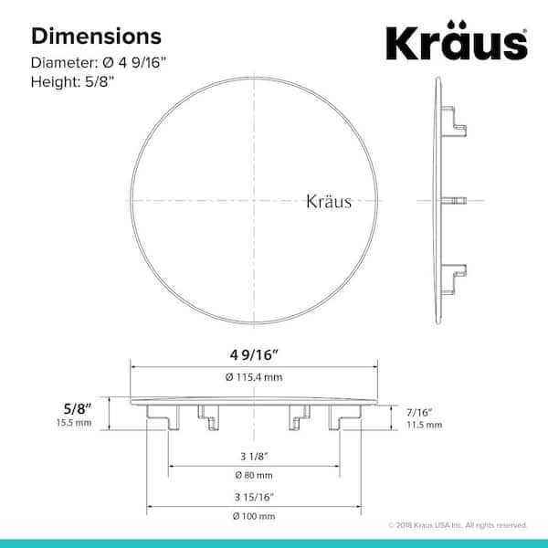 Kraus STC-2 CapPro Removable Decorative Drain Cover - Cheap Fitting