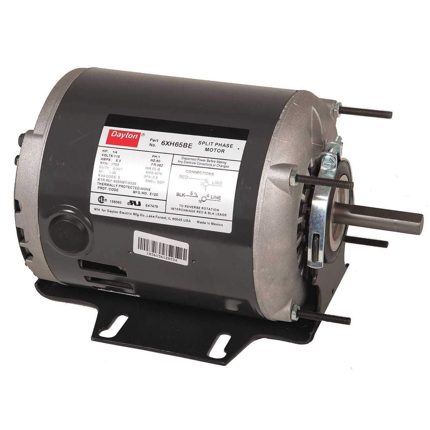 Dayton 1/3 Hp General Purpose Motor Split-Phase 5K917 - Cheap Fitting