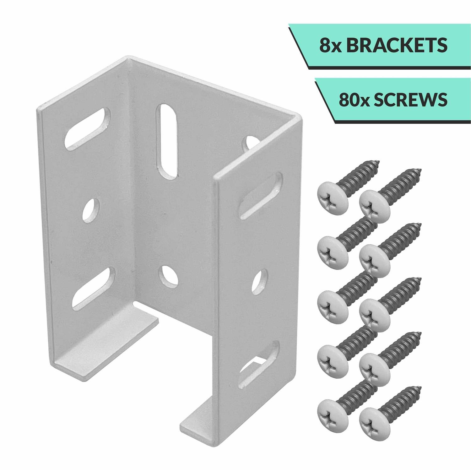 Ohiy Aluminum Fence Bracket Heavy Duty Rail Brackets for Vinyl Fencing - Cheap Fitting