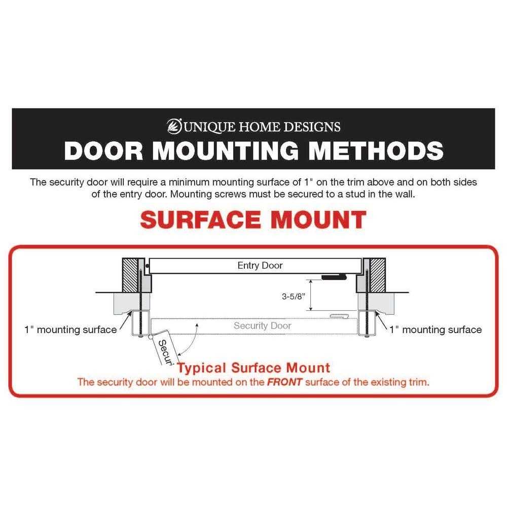 Titan 80 in. Su Casa White Surface Mount Outswing Steel Security Door with Expanded Metal Screen - Cheap Fitting