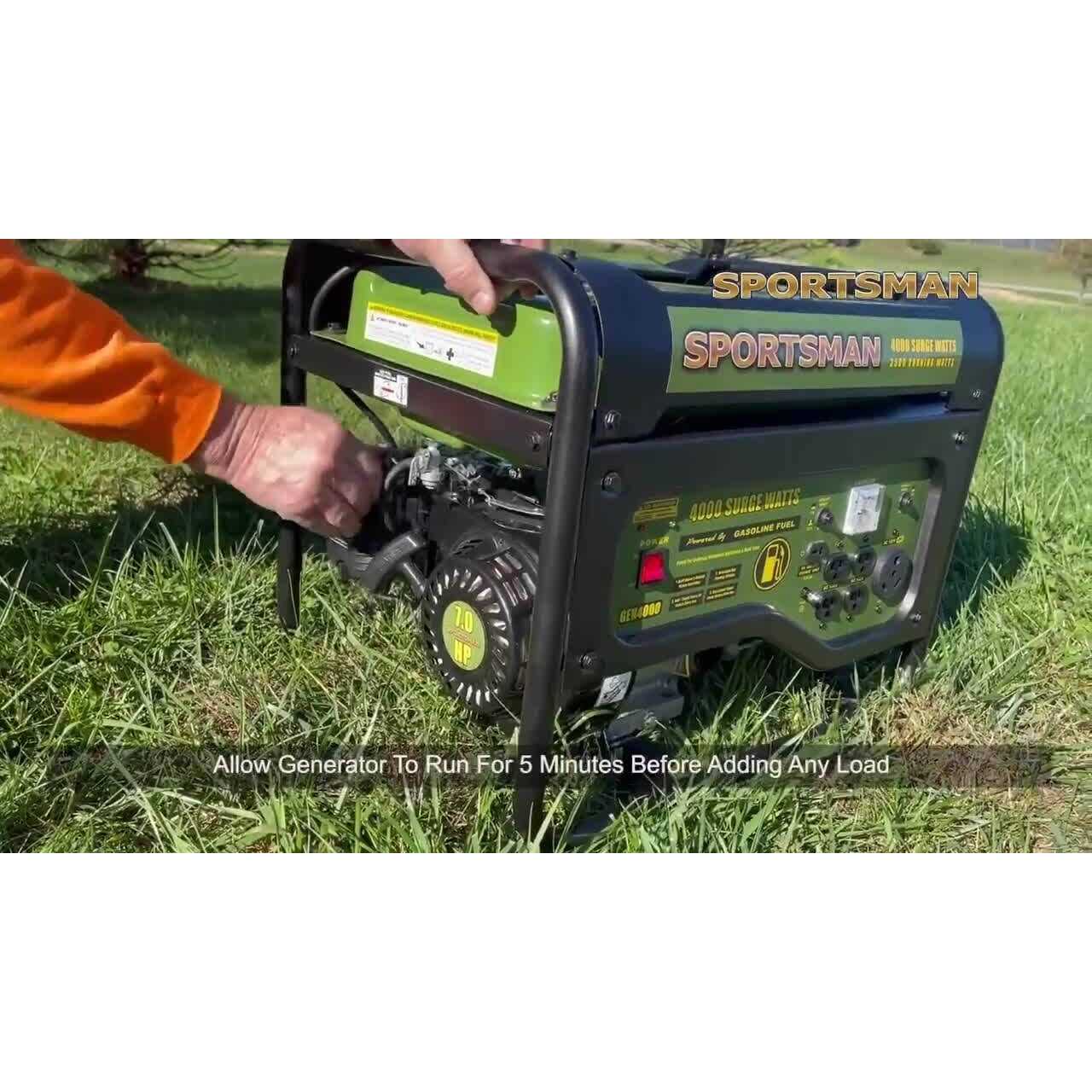Sportsman 806724 4,000-Watt/3,500-Watt Recoil Start Gasoline Powered Portable Generator - Cheap Fitting