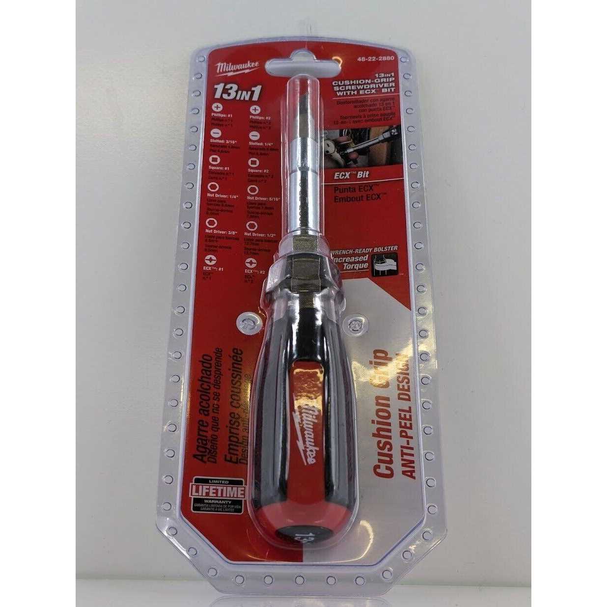 Milwaukee 13-in-1 Cushion-Grip Screwdriver ECX 48-22-2880 - Cheap Fitting