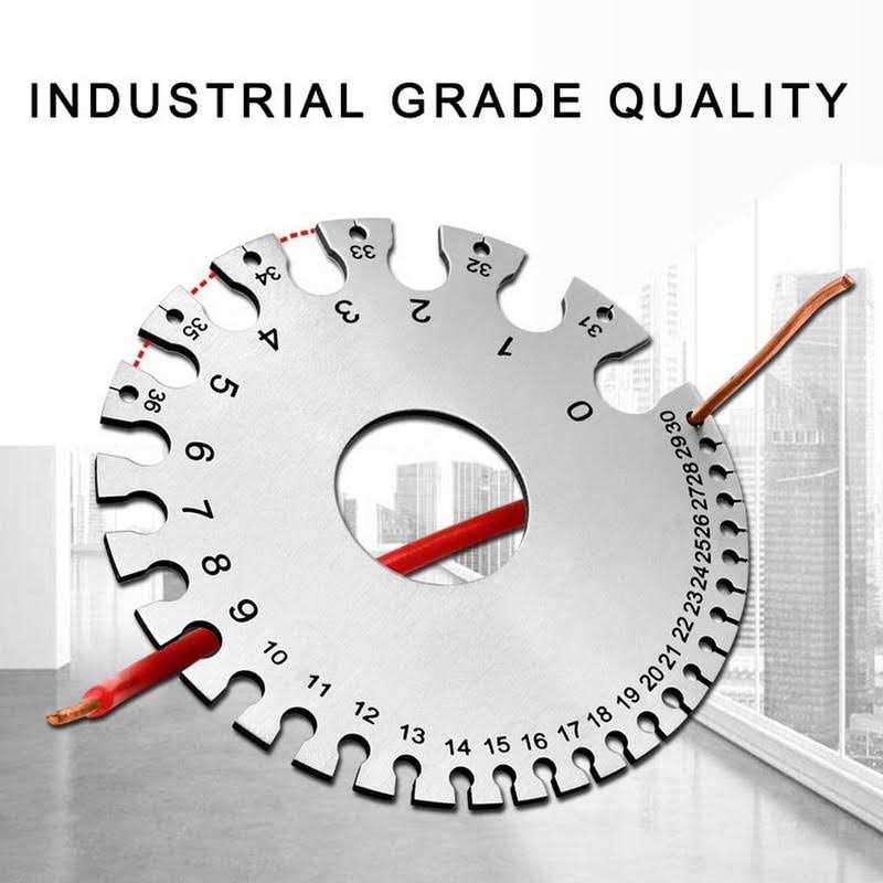 Pimoys 2 Pcs Stainless Steel Thickness Gauges Wire Gauge Measuring Tool, Metal Sheets Welding Tool Round Wire Cable Sheet Thickness Gage and Wire - Cheap Fitting