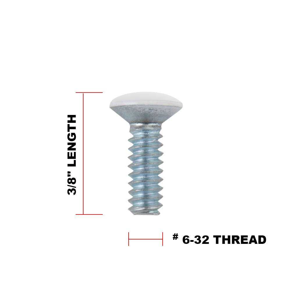 Henne Bery 3/8 Long 6-32 Thread Oval Head Milled Slot Replacement Wall Plate Screws - Cheap Fitting