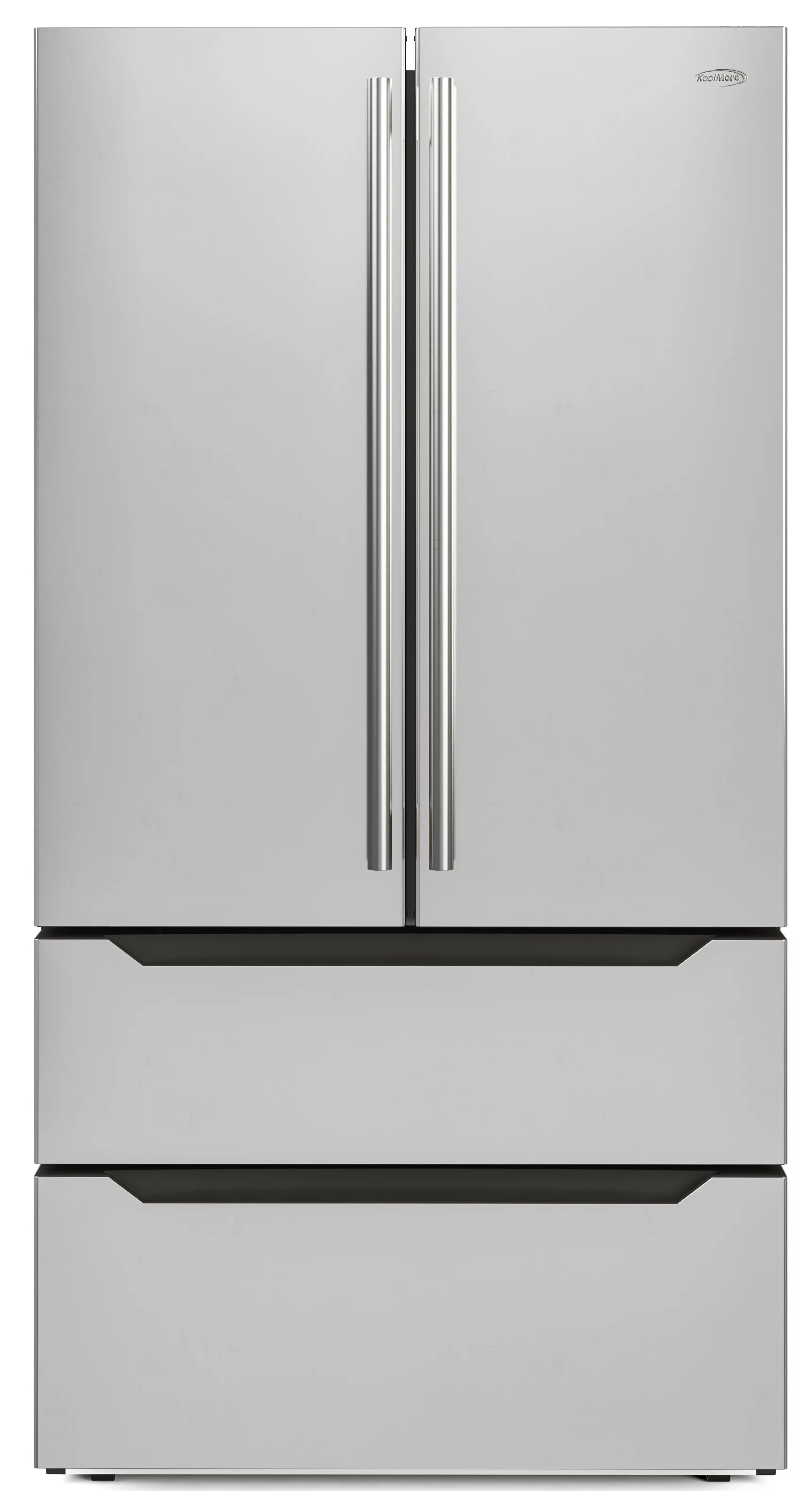 KoolMore 22 Cu. ft. French Door Refrigerator, Deep Freezer, 4 Door Stainless-Steel Fridge. - Cheap Fitting