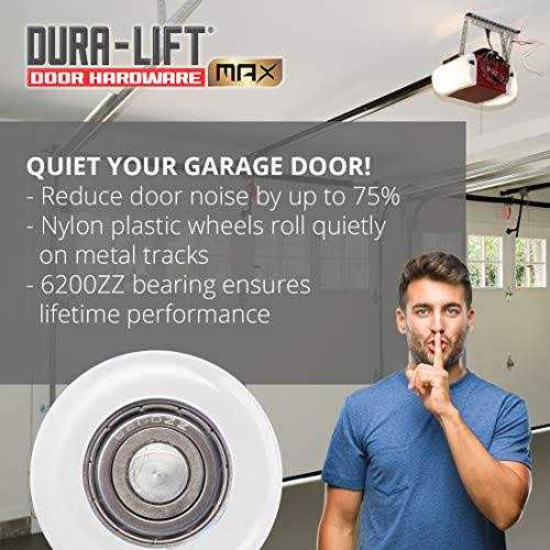 DURA-LIFT Ultra-Life MAX 2 Sealed 6200ZZ Bearing Nylon Garage Door Roller - Cheap Fitting