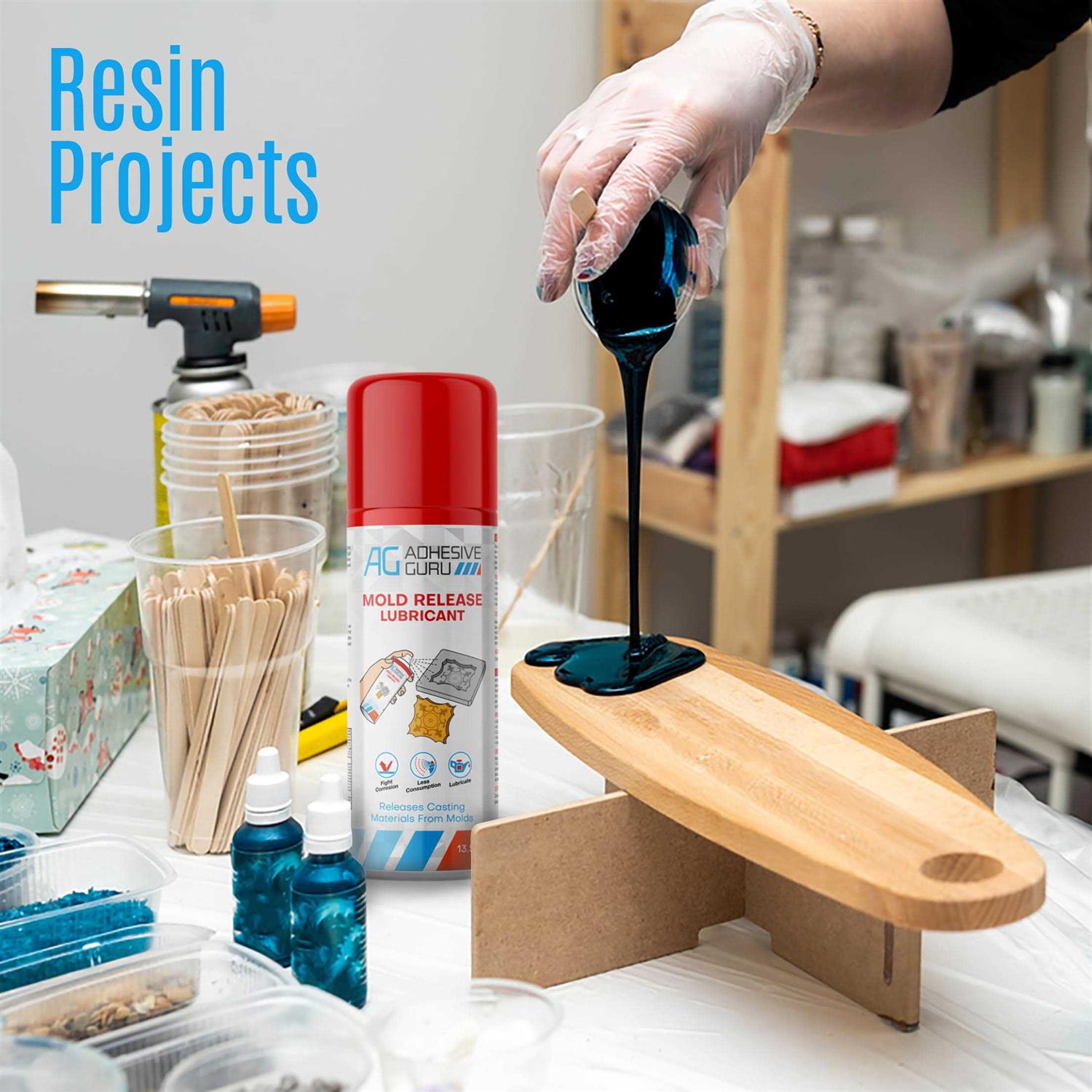 Adhesive Guru Silicone Mold Release Aerosol Spray Lubricant Agent for Epoxy Resin Molds - Cheap Fitting