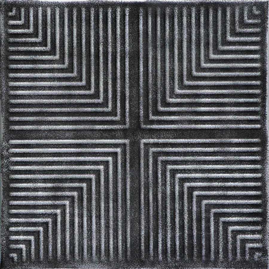 Pyramid Illusion 1.6 ft. x 1.6 ft. Polystyrene Glue-Up Ceiling Tile A La Maison Ceilings - Cheap Fitting