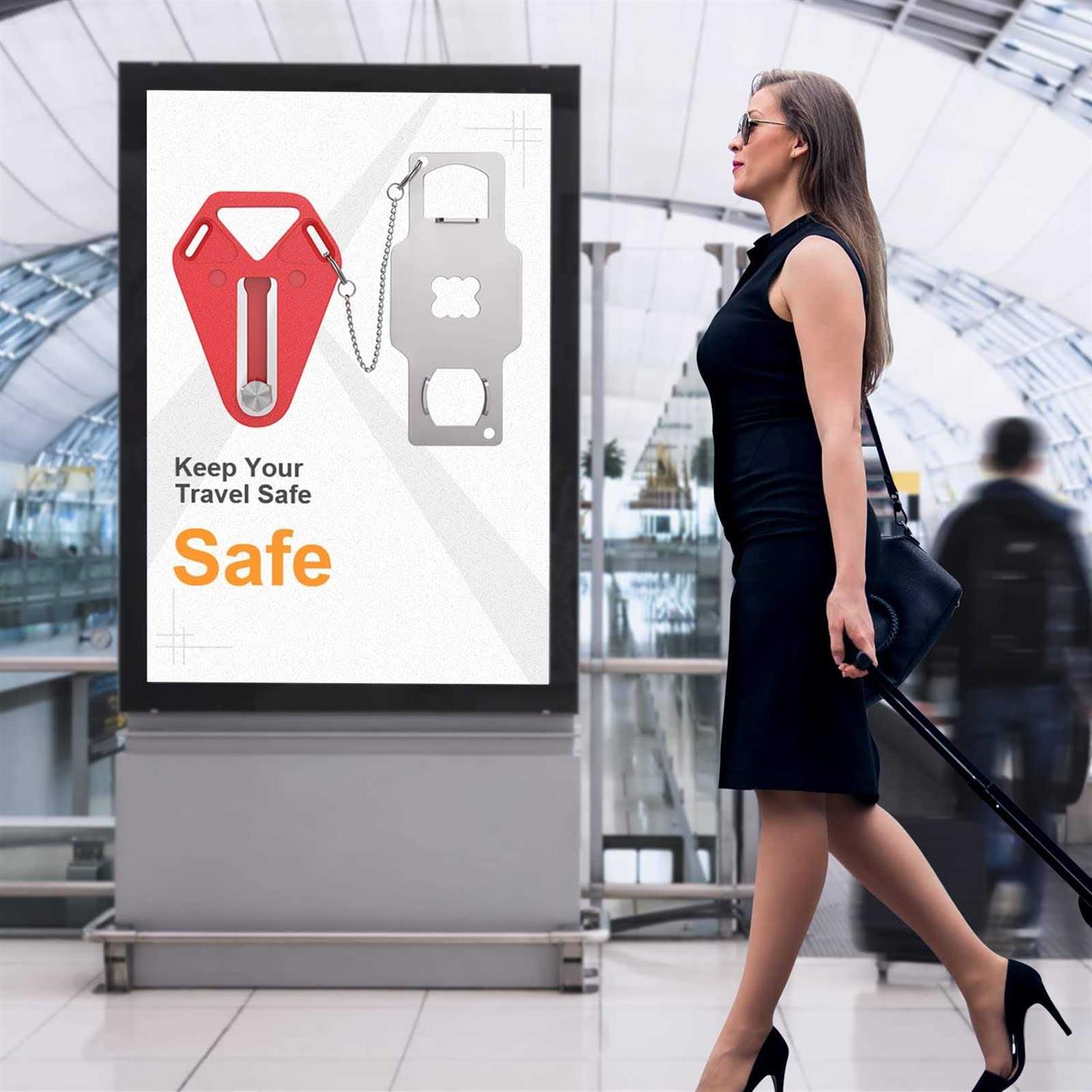 WINONLY Travel Door Lock for Hotel Rooms Apartment Locks Home Security Defender Door Lock Latch Extra Door Locker from Inside Safety Door Locks - Cheap Fitting