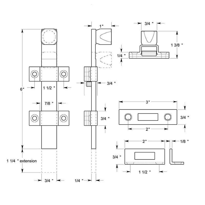 Deltana 6SSB32D 6 Heavy Duty Security Bolt - Cheap Fitting