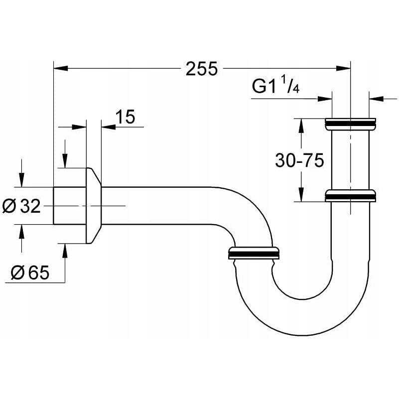 Grohe P-Trap 1 1/4 28947000 - Cheap Fitting