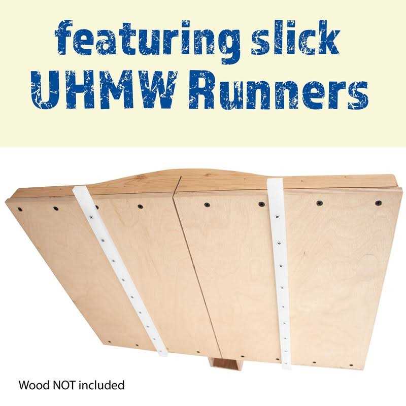 Fulton DIY Table Saw Crosscut Sled Kit with 2 UHMW Bars 2 Aluminum Tracks 1 Knob and 1 Bolt along with Full Color HOW TO BUILD YOUR OWN Crosscut Sled - Cheap Fitting