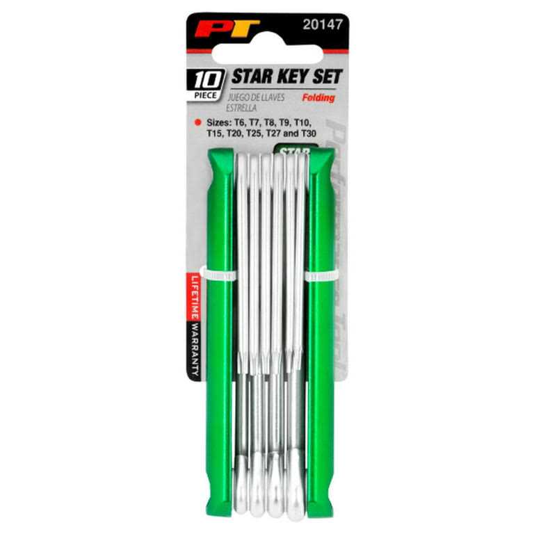 Performance Tool 20147 Aluminum 10-Piece Folding Star Hex Key - Cheap Fitting