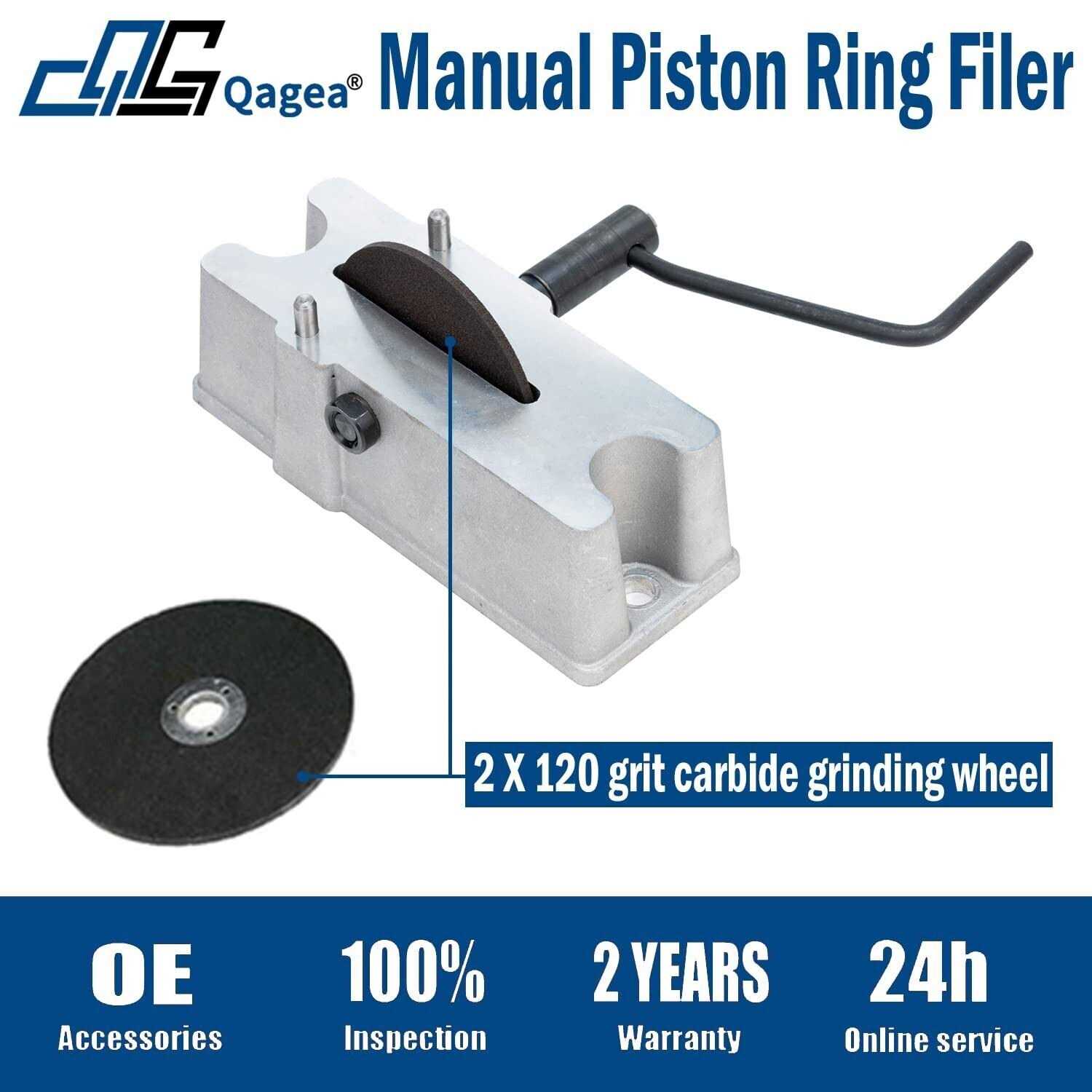 Qagea Manual Piston Ring Filer includes 120 Grit Carbide Grinding Wheel Replace - Cheap Fitting