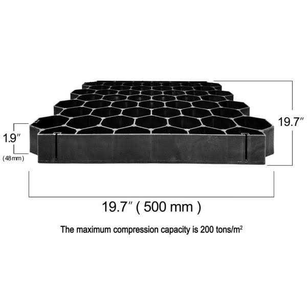 Techno Earth 19.7 in. x 19.7 in. x 1.9 Permeable Plastic Grass Pavers for Parking Lots - Cheap Fitting
