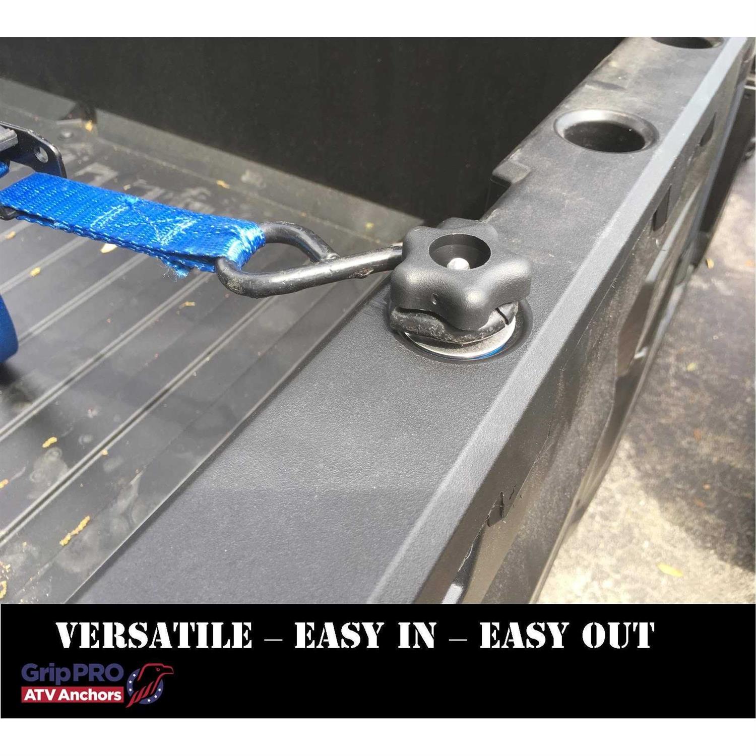 Grippro Atv Anchors to fit Polaris Ranger Lock & Ride Knob Tie Down Anchor Kit - Cheap Fitting