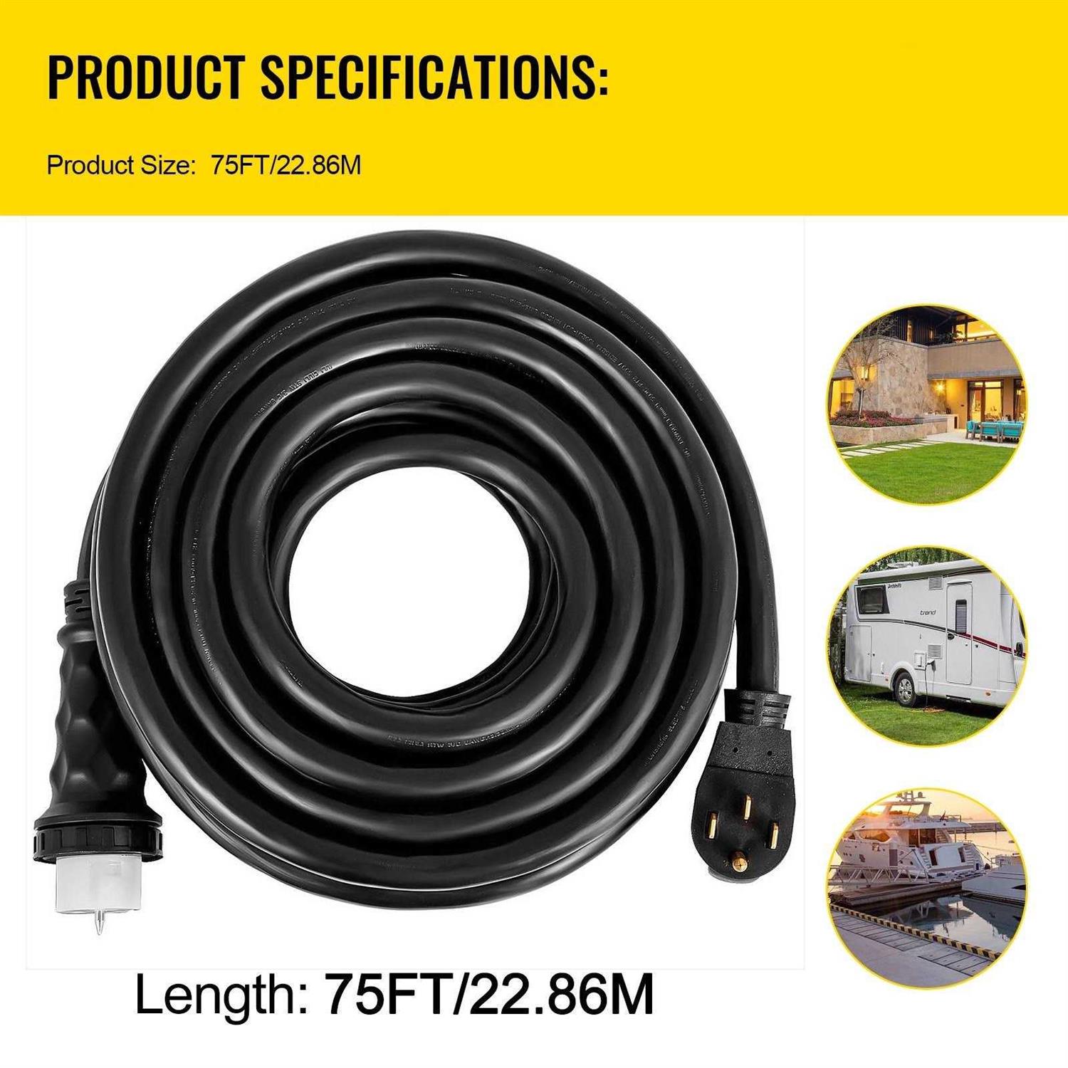Mophorn 50 Amp Generator Extension Cord STW 6/3 + 8/1 Generator Cord 125V 250V Generator Power Cord N14-50P & SS2-50R & CS6364 Twist Lock - Cheap Fitting