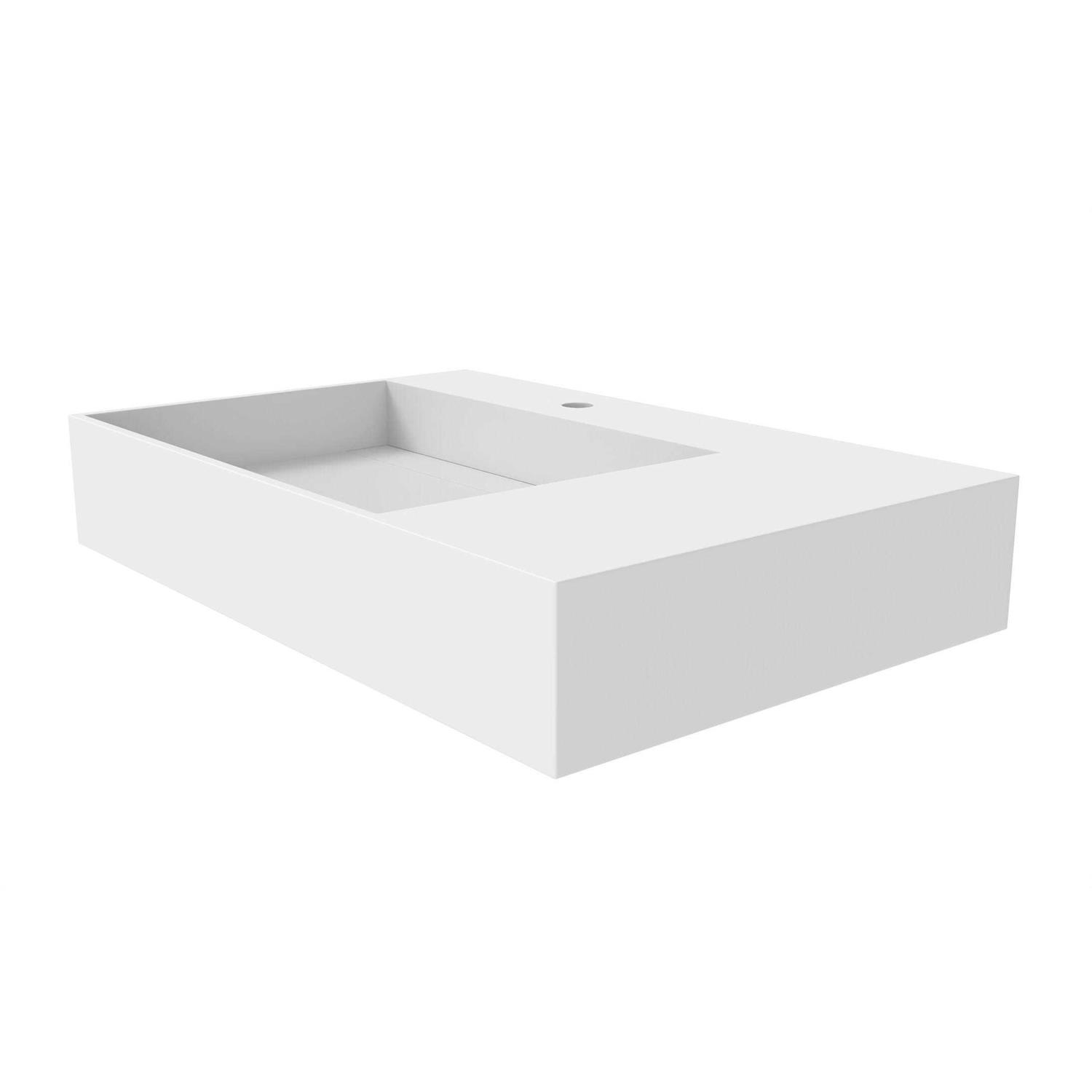 Castello USA Inc Juniper 30 Stone Left Basin Bathroom Sink - Cheap Fitting