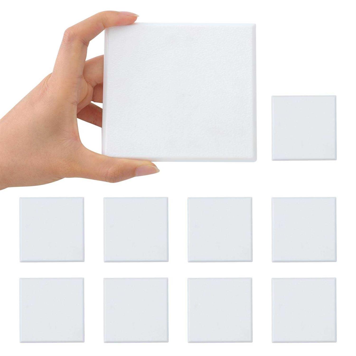 HOME MASTER HARDWARE Self Adhesive Wall Protector Square 4 inch 10 Pack Door Handle Wall Shield Guard Door Stop - Cheap Fitting