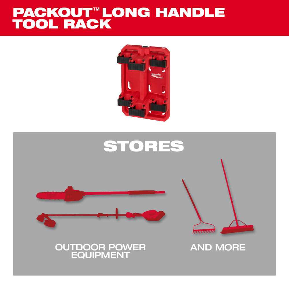 Milwaukee Long Handle Tool Rack PACKOUT 48-22-8349 - Cheap Fitting