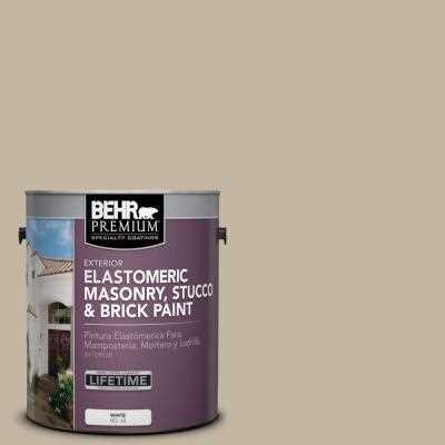 BEHR PREMIUM 1 gal. #MS-43 Sandstone Elastomeric Masonry, Stucco and Brick Exterior Paint, Brown - Cheap Fitting
