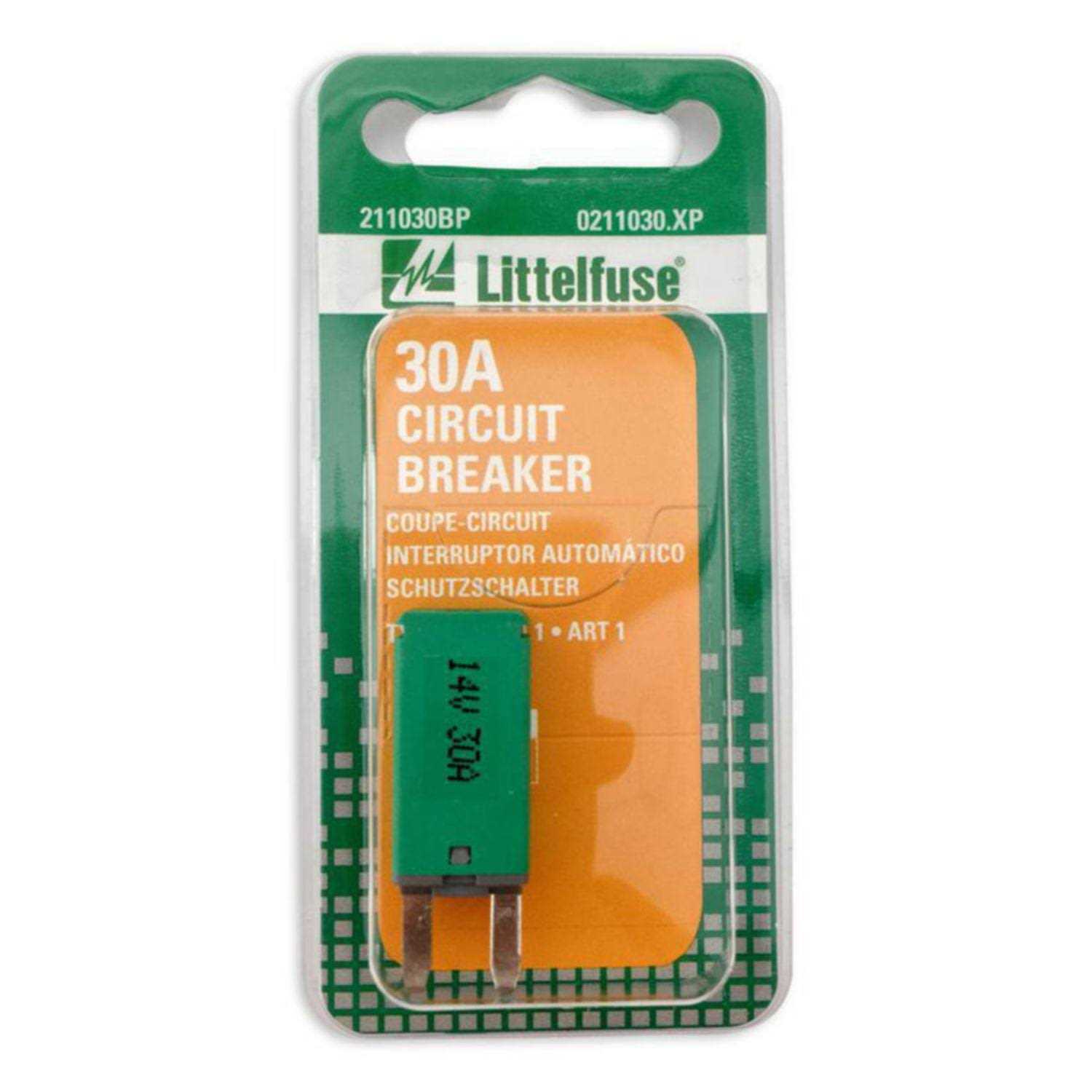 Littelfuse 0211030.XP 30 Amp Mini Type I Circuit Breaker - Cheap Fitting