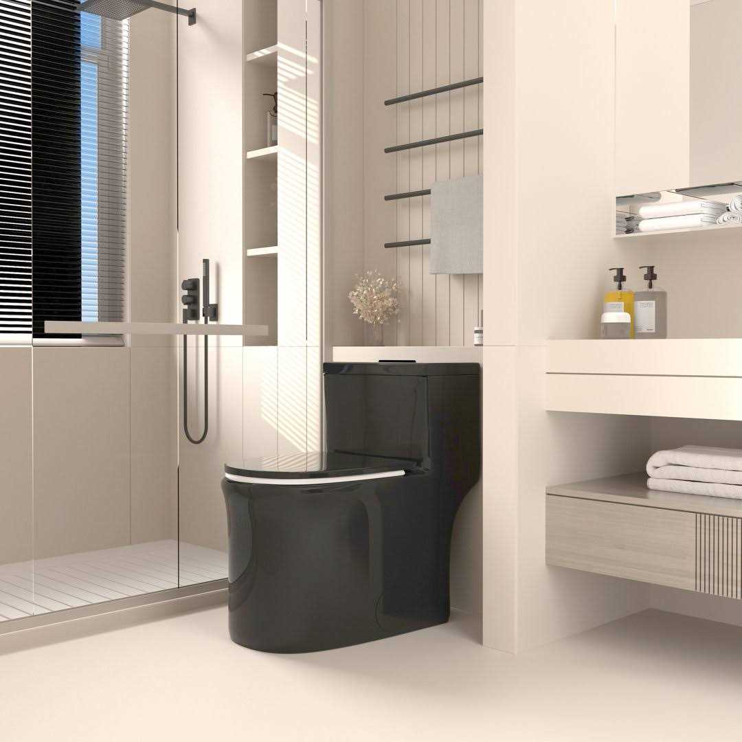 SUPERFLO WF-US-OT-2-B-1 Modern Toilet with Comfortable Seat Height - Cheap Fitting