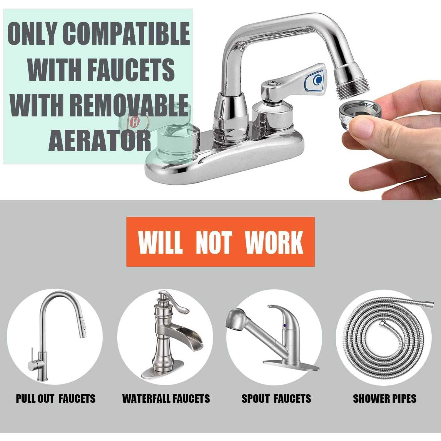 ExcelFu 9 Pieces Faucet Adapter Kit Brass Aerator Adapter Male Female Kitchen Sink Faucet Adapter to Garden Hose - Cheap Fitting