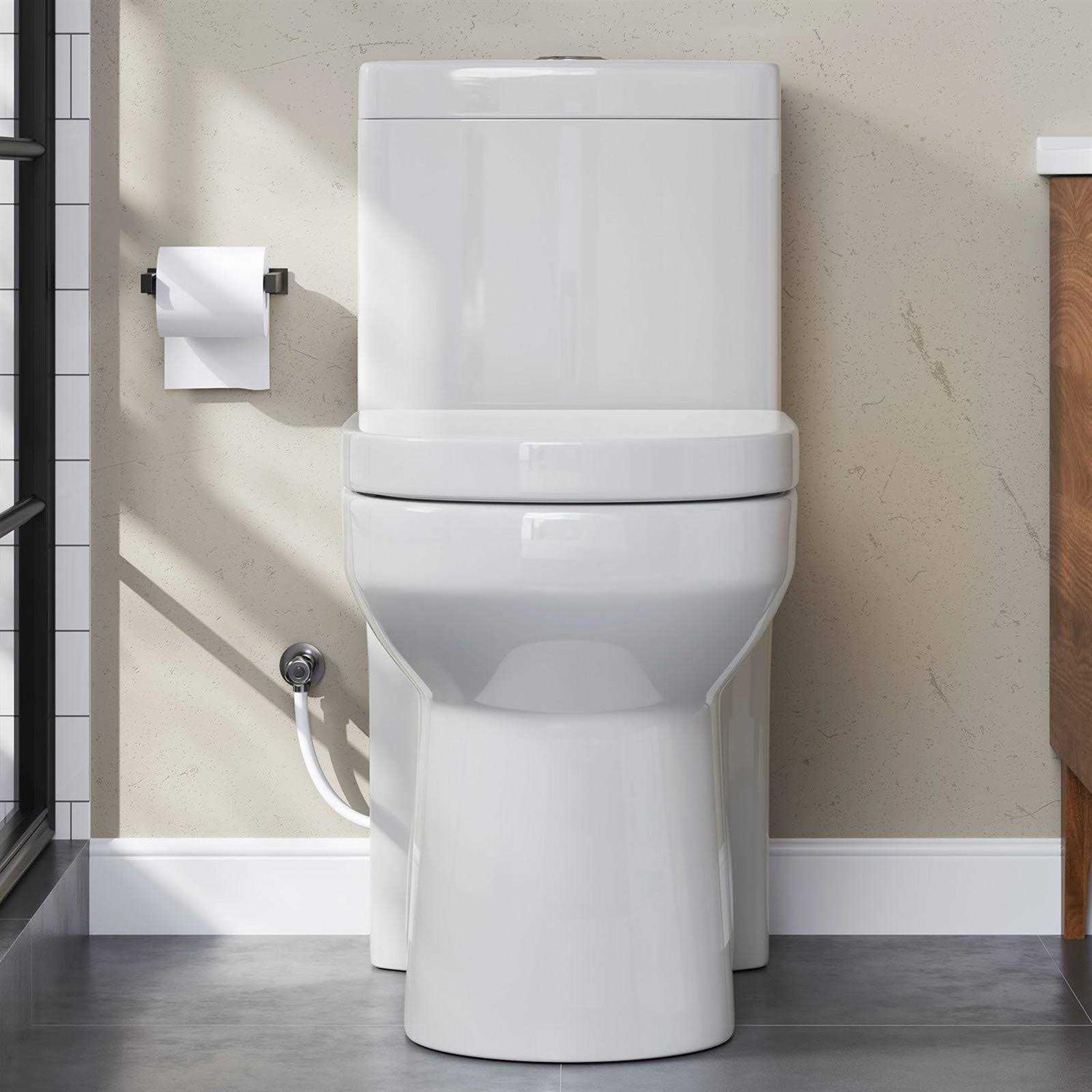 HOROW Hwmt-8733 Small Compact One Piece Toilet For Bathroom Powerful & Quiet Dual Flush Modern Toilet - Cheap Fitting
