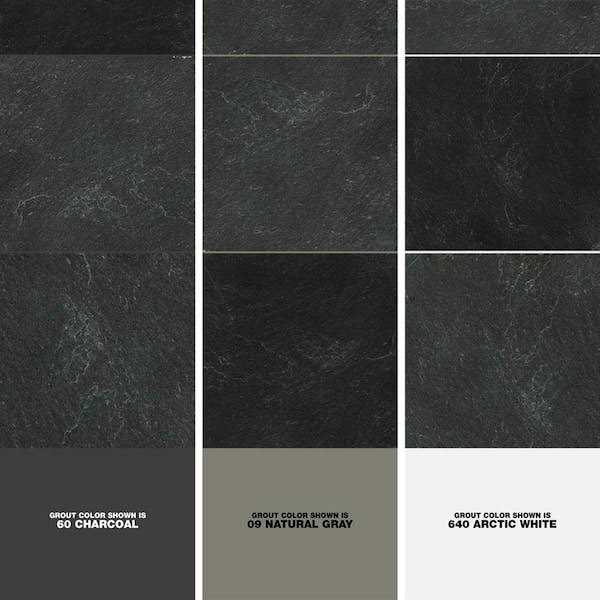 Emser Tile Slate Midnight Gray 15.87 in. x 15.87 in. Slate Floor and Wall Tile - Cheap Fitting