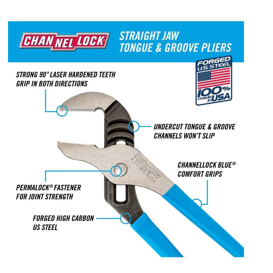 Channellock Tongue & Groove Pliers 430 - Cheap Fitting