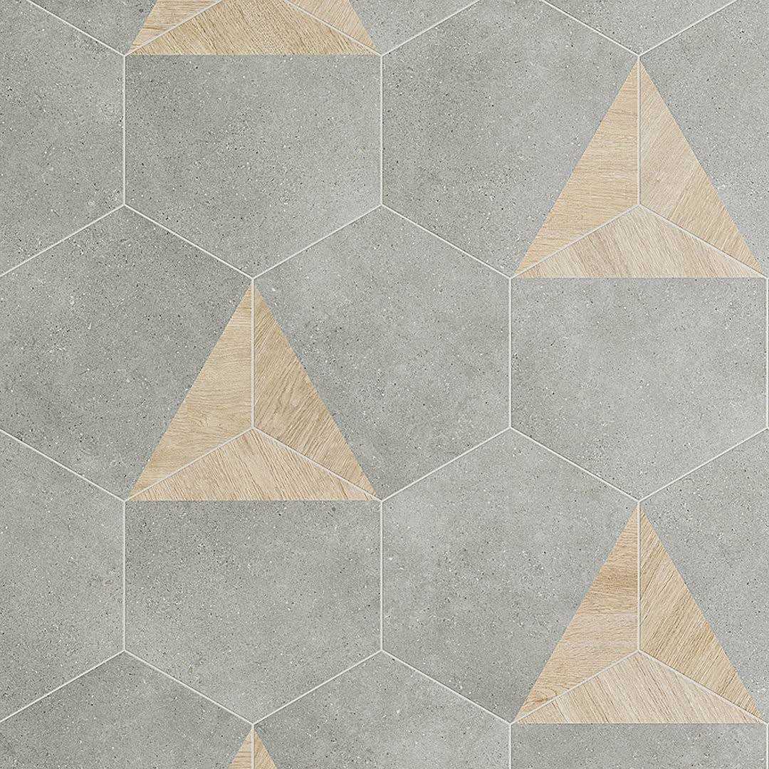 Ivy Hill Tile Klyda Wood 12.6 in. x 14.5 in. Matte Hexagon Porcelain Floor and Wall Tile - Cheap Fitting