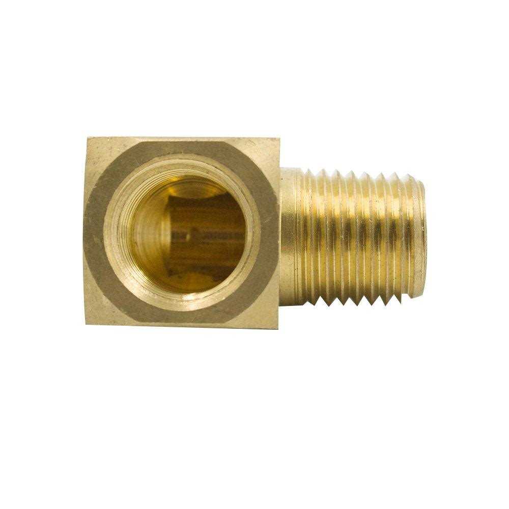 Legines Brass 90 Degree Street Elbow 1/4 NPT Male x 1/4 NPT Female Barstock Pipe Fitting - Cheap Fitting