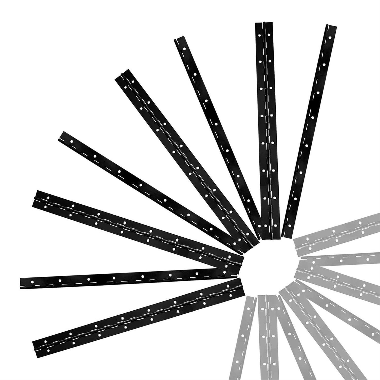 Black Continuous & Piano Hinges 4Pcs Stainless Steel Continuous Hinge with Holes - Cheap Fitting