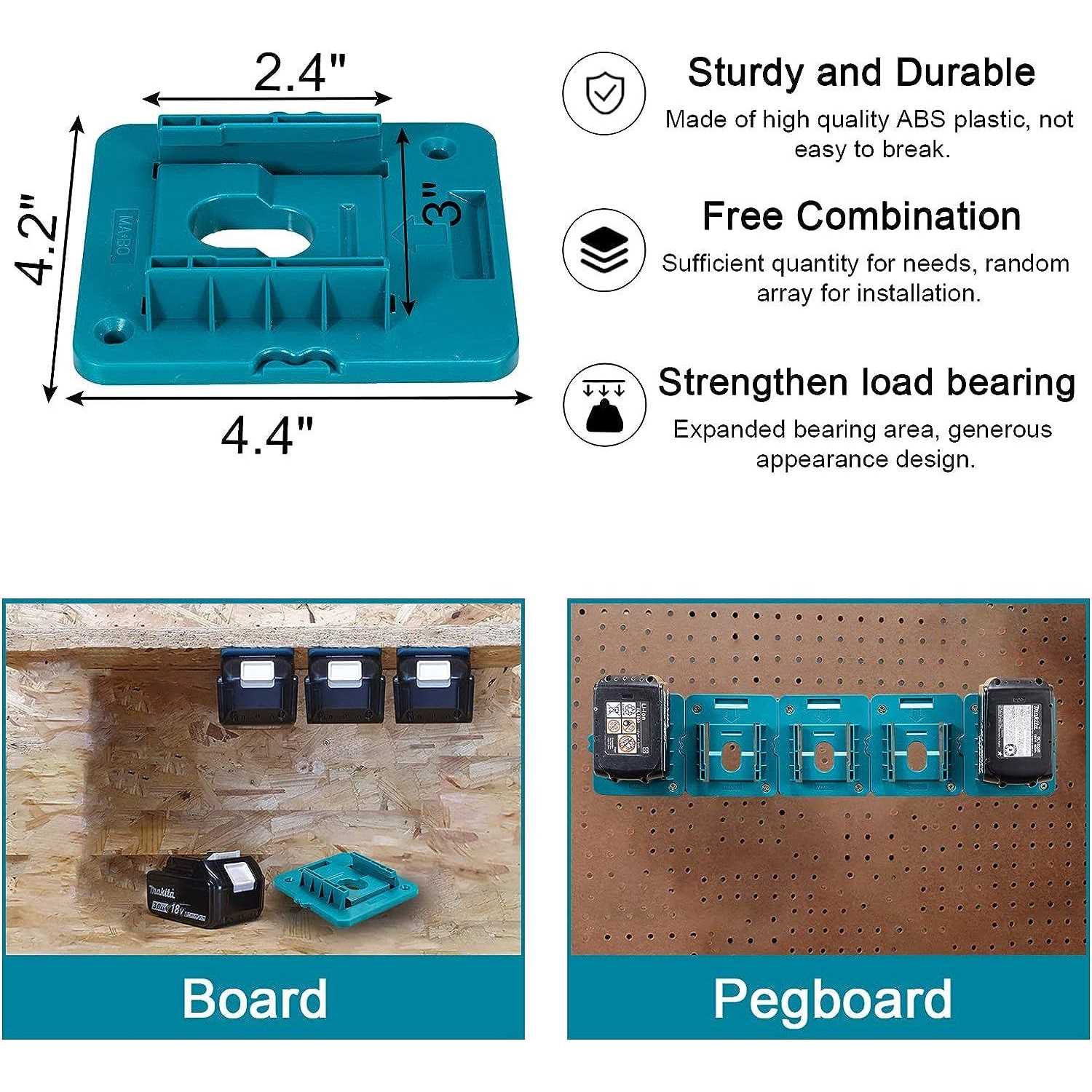 Crivnhar 5 Pack Battery Holder for Makita 18V Battery Mounts Dock - Cheap Fitting