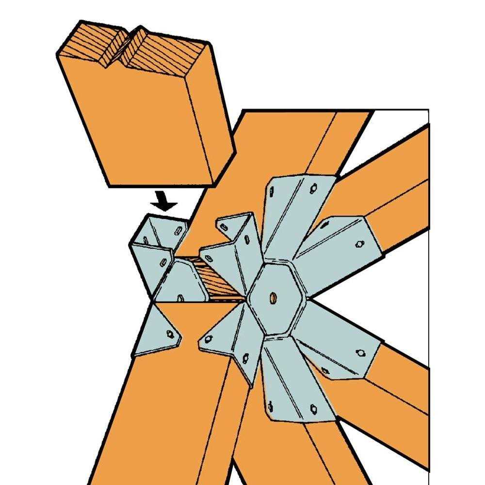 Simpson Strong Tie GT6Z 16-Gauge Gazebo Tie - Cheap Fitting