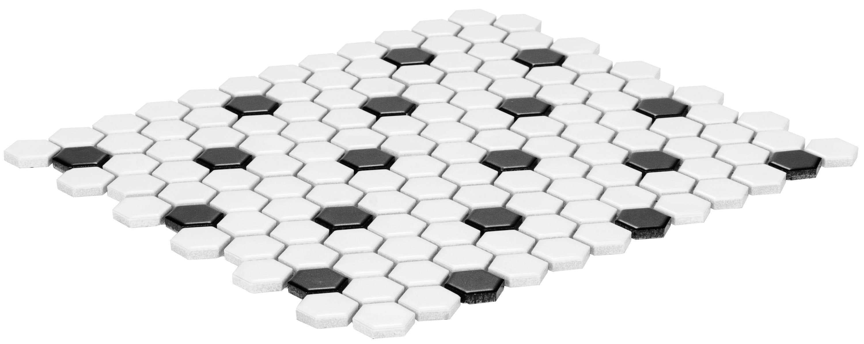 Satori Hudson 10-in x 12-in Matte Porcelain Hexagon and Wall Tile 1001 - Cheap Fitting