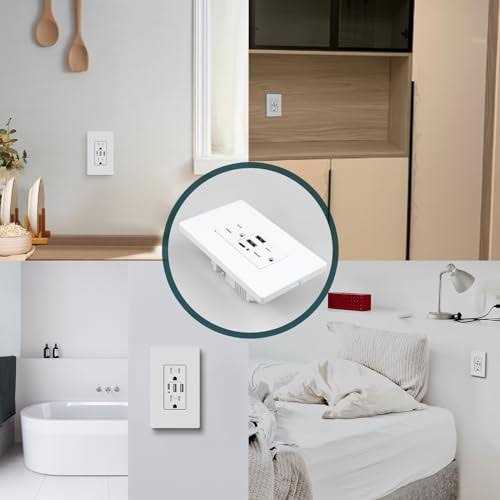 TOPELER USB Wall Outlets 3-Port USB C Outlet Receptacles 30W 6.0A USB Electrical Outlet - Cheap Fitting