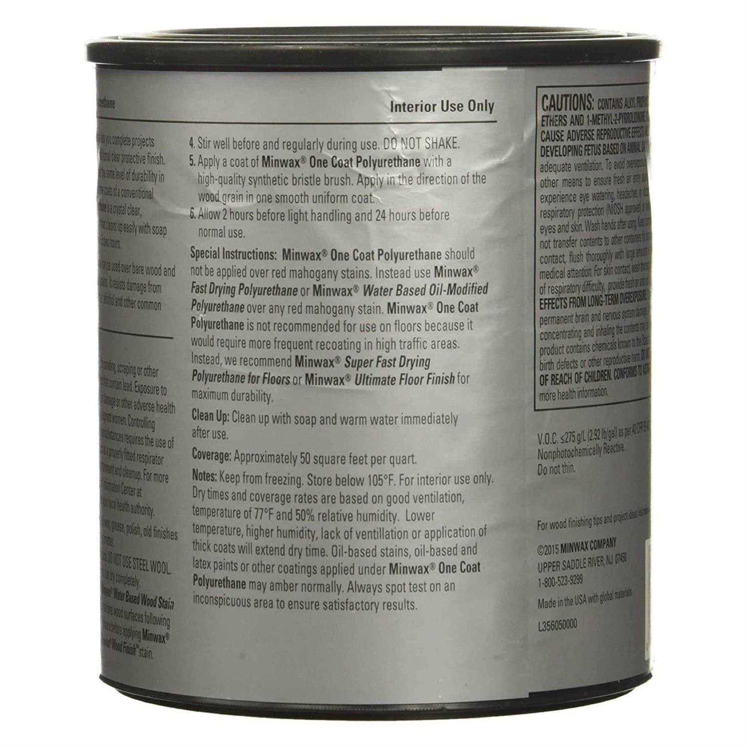 Minwax One Coat Polyurethane - Cheap Fitting