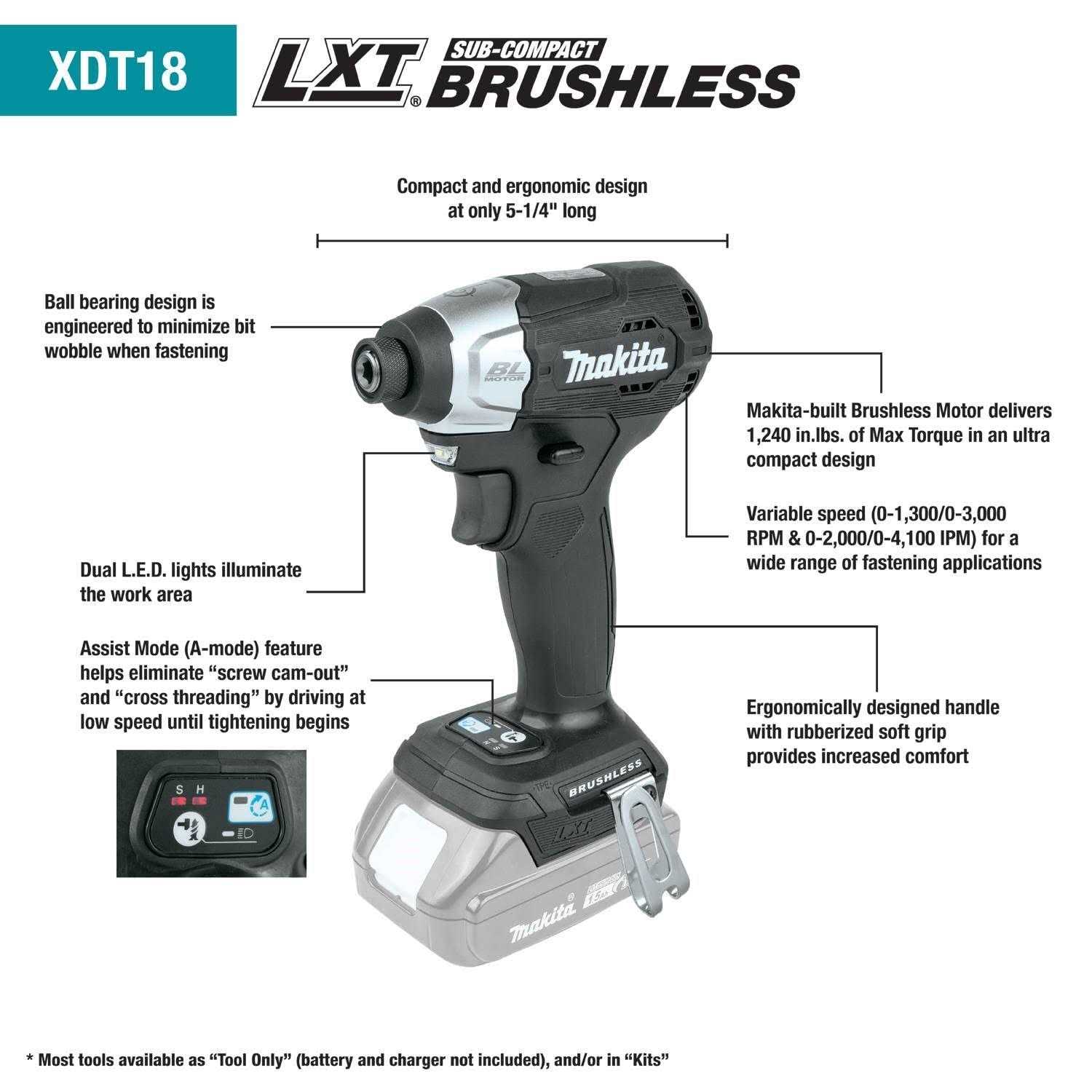 Makita CX205RB 18V LXT Lithium-Ion Sub-Compact Brushless Cordless 2 Pc.Combo Kit - Cheap Fitting