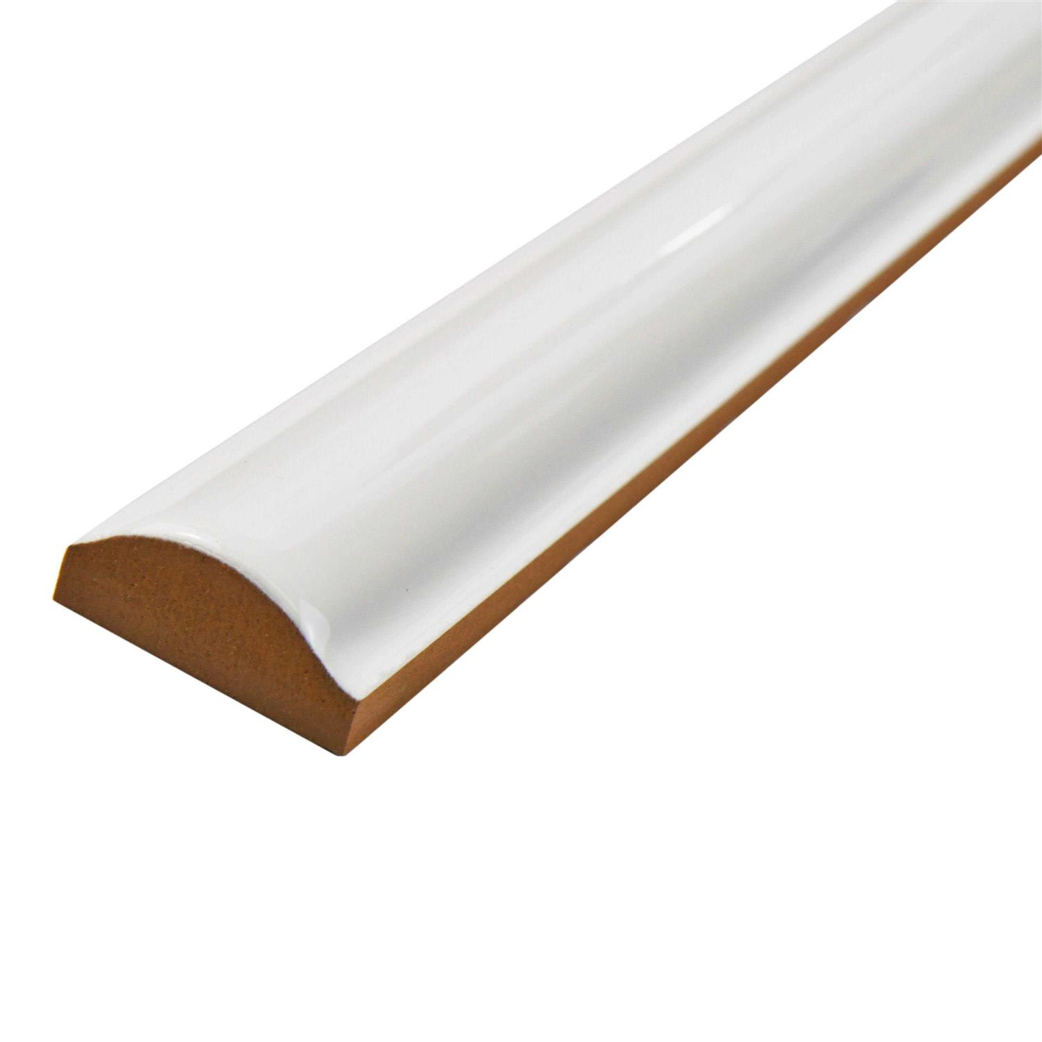 SOMERTILE WSP8WMP Moldura White Ceramic Rope Pencil Wall Trim Tile - Cheap Fitting