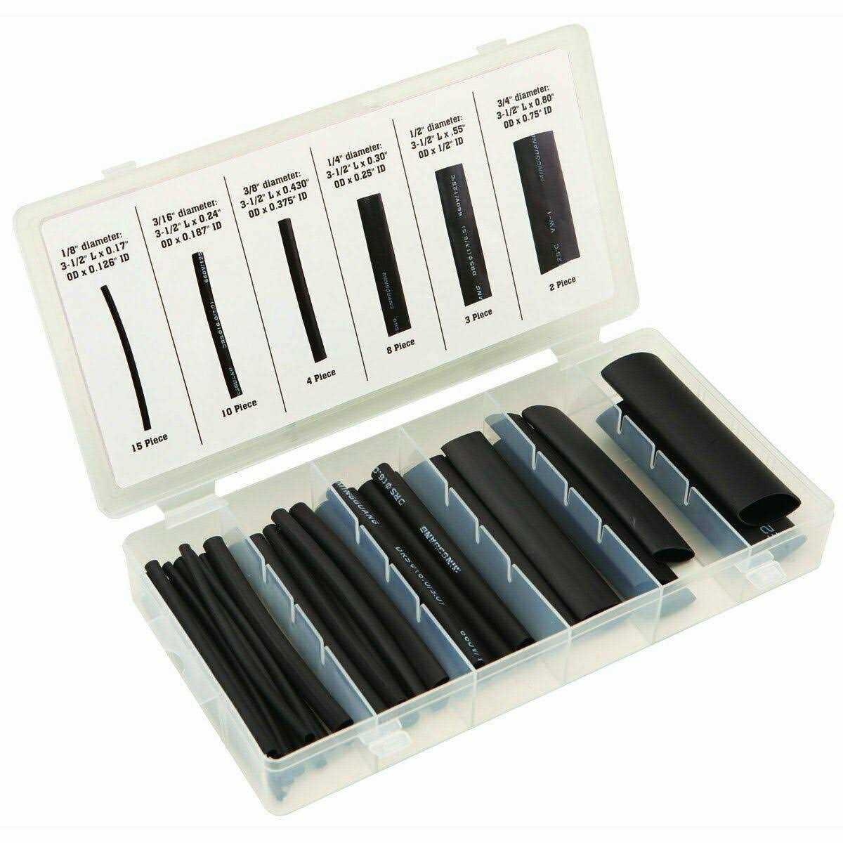 Storehouse 42 Piece Marine Heat Shrink Tubing Assortment Kit - Cheap Fitting