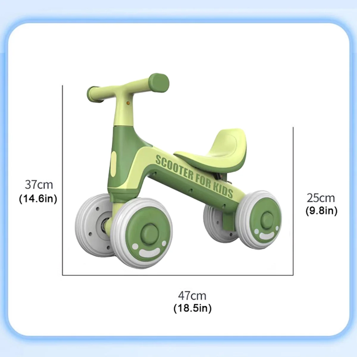 Vinci Baby Balance Bike for 1 Year Old Boys Girls 12-24 Month Toddler Balance Bike, 4 Wheels Toddler First Bike, First Birthday Gifts, Ride On Toys for Boys & Girls (Blue) - Cheap Fitting