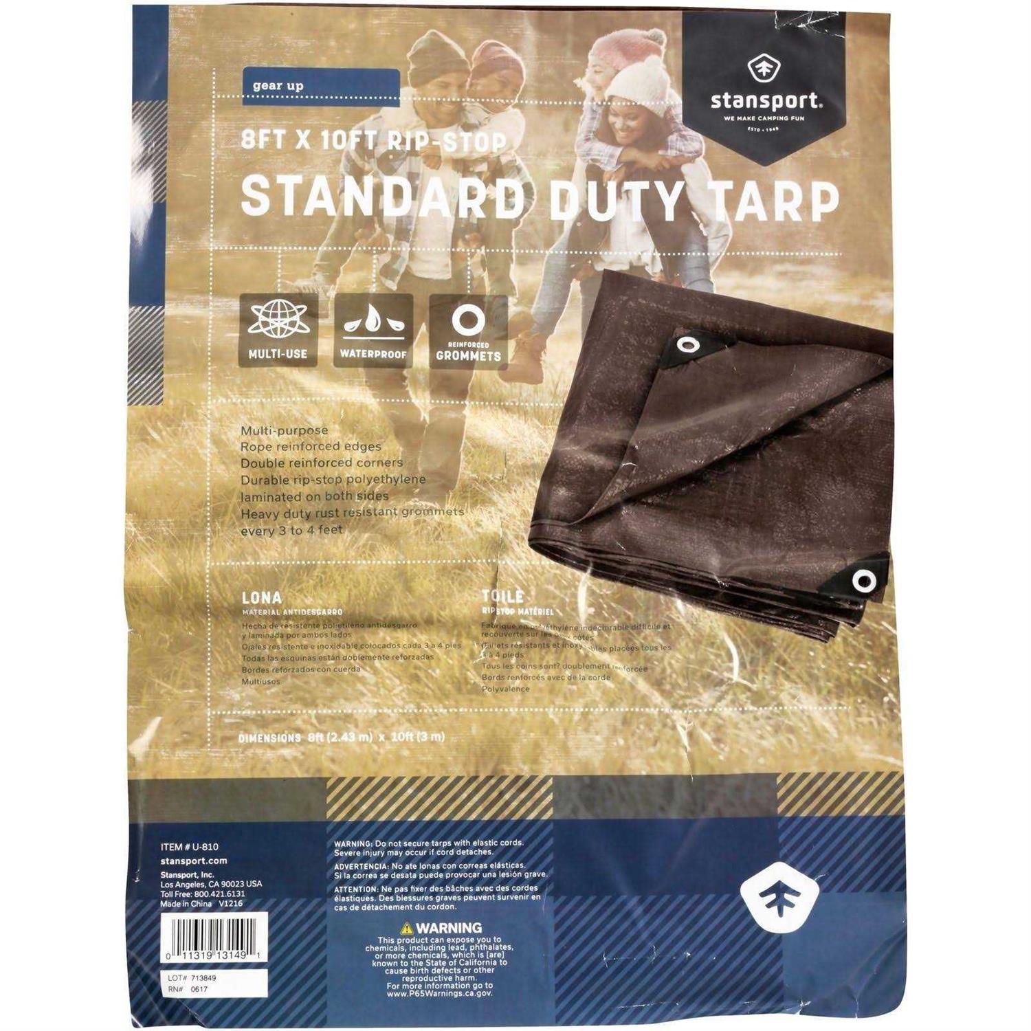 Stansport Rip Stop Tarp - Cheap Fitting