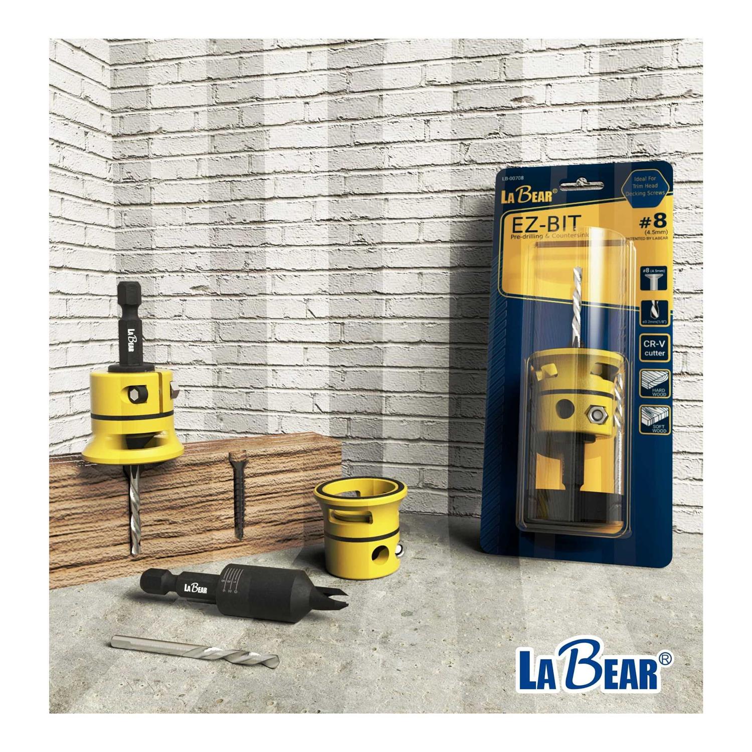 LaBear Countersink Drill Bits with Replaceable HSS Drill - Cheap Fitting